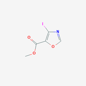molecular formula C5H4INO3 B13011546 Methyl 4-iodooxazole-5-carboxylate 