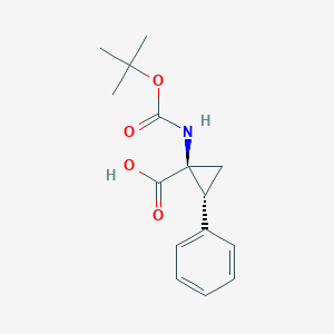 molecular formula C15H19NO4 B130117 (1S,2R)-N-Boc-1-amino-2-phenylcyclopropanecarboxylic acid CAS No. 151910-11-1