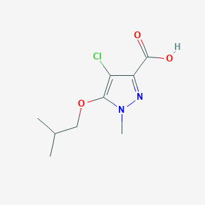 molecular formula C9H13ClN2O3 B13011721 4-Chloro-5-isobutoxy-1-methyl-1H-pyrazole-3-carboxylic acid 