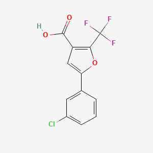 molecular formula C12H6ClF3O3 B1301181 5-(3-Chlorophenyl)-2-(trifluoromethyl)furan-3-carboxylic acid CAS No. 242812-02-8