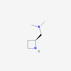 molecular formula C6H14N2 B13011868 {[(2S)-azetidin-2-yl]methyl}dimethylamine 