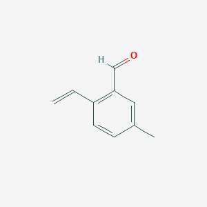 molecular formula C10H10O B13011869 5-Methyl-2-vinylbenzaldehyde 