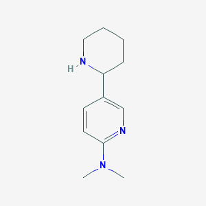 molecular formula C12H19N3 B13011888 N,N-Dimethyl-5-(piperidin-2-yl)pyridin-2-amine 