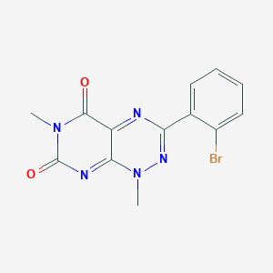 molecular formula C13H10BrN5O2 B13011924 3-(2-Bromophenyl)-1,6-dimethylpyrimido[5,4-e][1,2,4]triazine-5,7(1H,6H)-dione 