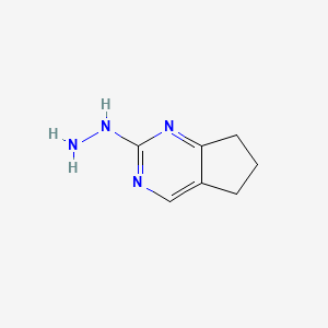 molecular formula C7H10N4 B13011946 2-Hydrazinyl-6,7-dihydro-5H-cyclopenta[d]pyrimidine 