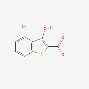 molecular formula C10H7BrO3S B13012047 Methyl 4-bromo-3-hydroxybenzo[b]thiophene-2-carboxylate 