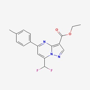molecular formula C17H15F2N3O2 B1301219 Ethyl 7-(difluoromethyl)-5-(4-methylphenyl)pyrazolo[1,5-a]pyrimidine-3-carboxylate CAS No. 438218-13-4