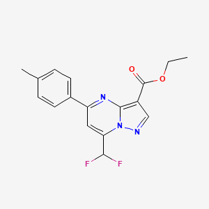 Ethyl 7-(difluoromethyl)-5-(4-methylphenyl)pyrazolo[1,5-a]pyrimidine-3-carboxylate