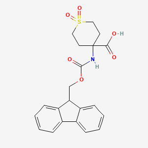 4-((((9H-Fluoren-9-yl)methoxy)carbonyl)amino)tetrahydro-2H-thiopyran-4-carboxylic acid 1,1-dioxide