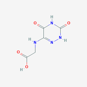 molecular formula C5H6N4O4 B1301229 (3,5-Dioxo-2,3,4,5-tetrahydro-[1,2,4]triazin-6-YL-amino)-acetic acid CAS No. 21936-96-9