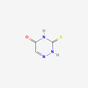molecular formula C3H3N3OS B1301236 3-Thioxo-3,4-dihydro-1,2,4-triazin-5(2H)-one CAS No. 626-08-4