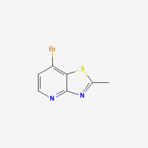molecular formula C7H5BrN2S B13012417 7-Bromo-2-methylthiazolo[4,5-b]pyridine 