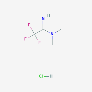 molecular formula C4H8ClF3N2 B13012472 2,2,2-Trifluoro-N,N-dimethylacetimidamide hydrochloride CAS No. 2794-33-4