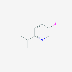 molecular formula C8H10IN B13012527 5-Iodo-2-isopropylpyridine 