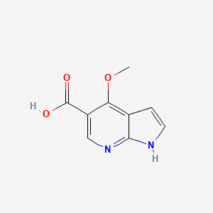 molecular formula C9H8N2O3 B13012632 4-methoxy-1H-pyrrolo[2,3-b]pyridine-5-carboxylicacid 