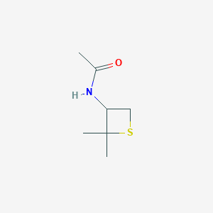 molecular formula C7H13NOS B13012663 N-(2,2-Dimethylthietan-3-yl)acetamide 