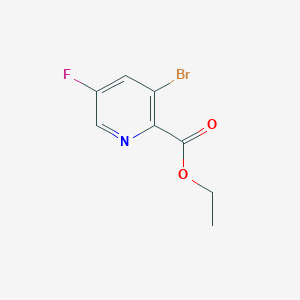 molecular formula C8H7BrFNO2 B13012856 Ethyl 3-bromo-5-fluoropicolinate 