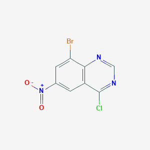 molecular formula C8H3BrClN3O2 B13012910 8-Bromo-4-chloro-6-nitroquinazoline 