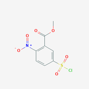 molecular formula C8H6ClNO6S B13012921 Methyl 5-(chlorosulfonyl)-2-nitrobenzoate 