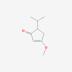 molecular formula C9H14O2 B130131 3-Methoxy-5-propan-2-ylcyclopent-2-en-1-one CAS No. 146694-10-2