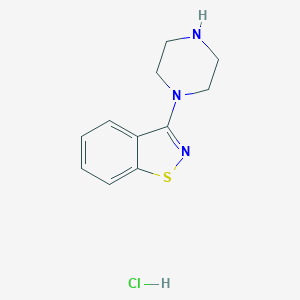 molecular formula C11H14ClN3S B130134 3-Piperazinyl-1,2-Benzisothiazole Hydrochloride CAS No. 144010-02-6