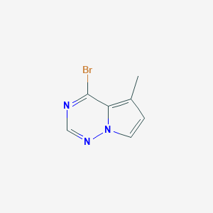molecular formula C7H6BrN3 B13013499 4-Bromo-5-methylpyrrolo[2,1-f][1,2,4]triazine 