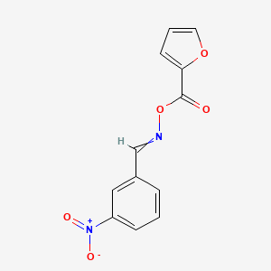 molecular formula C12H8N2O5 B1301364 2-[({[(E)-(3-nitrophenyl)methylidene]amino}oxy)carbonyl]furan 