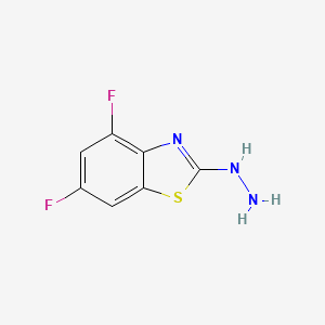 molecular formula C7H5F2N3S B1301389 4,6-Difluoro-2-hydrazino-1,3-benzothiazole CAS No. 872696-11-2
