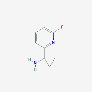 molecular formula C8H9FN2 B13013898 1-(6-Fluoropyridin-2-yl)cyclopropanamine 