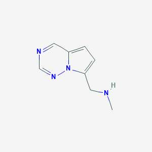 molecular formula C8H10N4 B13014033 N-Methyl-1-(pyrrolo[2,1-f][1,2,4]triazin-7-yl)methanamine 