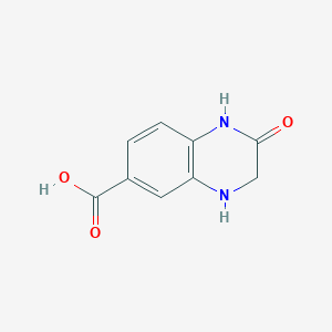 molecular formula C9H8N2O3 B1301405 2-Oxo-1,2,3,4-tetrahydroquinoxaline-6-carboxylic acid CAS No. 189497-99-2
