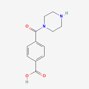 molecular formula C12H14N2O3 B1301406 4-(Piperazine-1-carbonyl)-benzoic acid CAS No. 691394-20-4