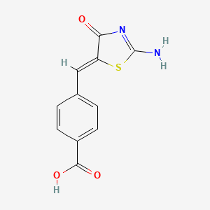 4-[(Z)-(2-amino-4-oxo-1,3-thiazol-5(4H)-ylidene)methyl]benzoic acid
