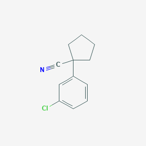 molecular formula C12H12ClN B130142 1-(3-Chlorophenyl)cyclopentanecarbonitrile CAS No. 143328-16-9