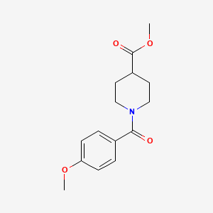 molecular formula C15H19NO4 B1301434 Methyl 1-(4-methoxybenzoyl)piperidine-4-carboxylate CAS No. 303994-55-0