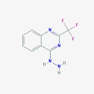 molecular formula C9H7F3N4 B1301447 4-肼基-2-(三氟甲基)喹唑啉 CAS No. 154136-31-9