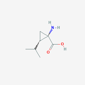 molecular formula C7H13NO2 B130145 (1S,2S)-1-amino-2-propan-2-ylcyclopropane-1-carboxylic acid CAS No. 149811-52-9