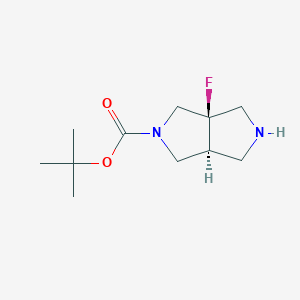 molecular formula C11H19FN2O2 B13014588 tert-Butyltrans-3a-fluorohexahydropyrrolo[3,4-c]pyrrole-2(1H)-carboxylate 