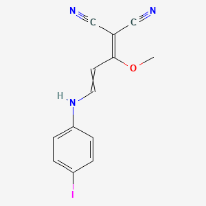 2-[3-(4-Iodoanilino)-1-methoxy-2-propenylidene]malononitrile