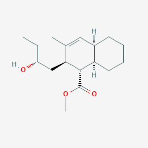 molecular formula C17H28O3 B130147 methyl (1S,2R,4aS,8aR)-2-[(2R)-2-hydroxybutyl]-3-methyl-1,2,4a,5,6,7,8,8a-octahydronaphthalene-1-carboxylate CAS No. 143605-56-5