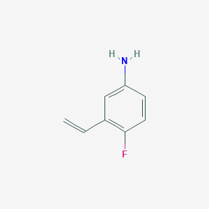 molecular formula C8H8FN B13014714 4-Fluoro-3-vinylaniline 