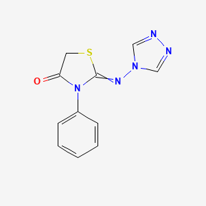 3-Phenyl-2-(1,2,4-triazol-4-ylimino)-1,3-thiazolidin-4-one