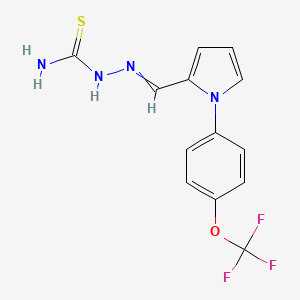 molecular formula C13H11F3N4OS B1301517 2-((Z)-{1-[4-(trifluoromethoxy)phenyl]-1H-pyrrol-2-yl}methylidene)-1-hydrazinecarbothioamide 