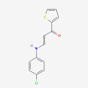 molecular formula C13H10ClNOS B1301518 (E)-3-(4-chloroanilino)-1-(2-thienyl)-2-propen-1-one 