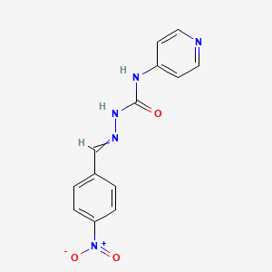 2-[(E)-(4-nitrophenyl)methylidene]-N-(4-pyridinyl)-1-hydrazinecarboxamide
