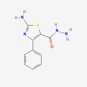 molecular formula C10H10N4OS B1301534 2-Amino-4-phenyl-1,3-thiazole-5-carbohydrazide CAS No. 860650-74-4