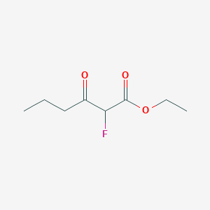 molecular formula C8H13FO3 B13015394 Ethyl 2-fluoro-3-oxohexanoate CAS No. 76435-44-4