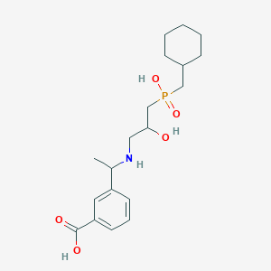 (3-(1-((3-(Cyclohexylmethyl)hydroxyphosphinyl)-2-hydroxypropyl)amino)ethyl)benzoic acid
