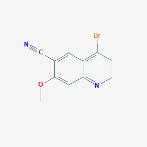 molecular formula C11H7BrN2O B13015449 4-Bromo-7-methoxyquinoline-6-carbonitrile 