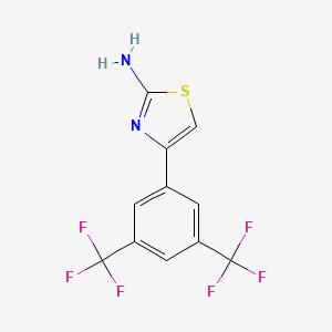 molecular formula C11H6F6N2S B1301548 4-(3,5-Bis(trifluoromethyl)phenyl)thiazol-2-amine CAS No. 284665-40-3